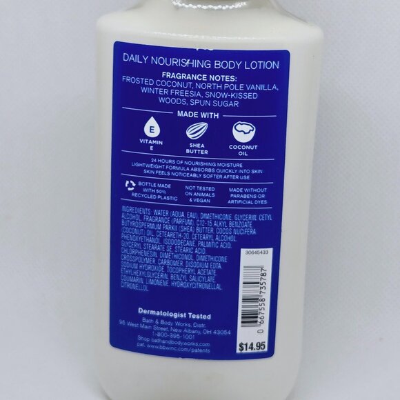 NWT BBW TRIO 8 OZ BODY LOTION PURE WONDER, LUMINOUS & FROSTED COCONUT SNOWBALL - Picture 5 of 5